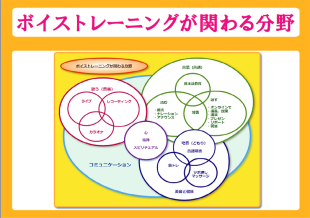 ワンバイブスのボイストレーニングが関わる分野の図